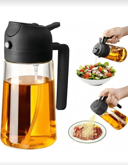 Black Multipurpose Oil Sprayer For Cooking 470ml
